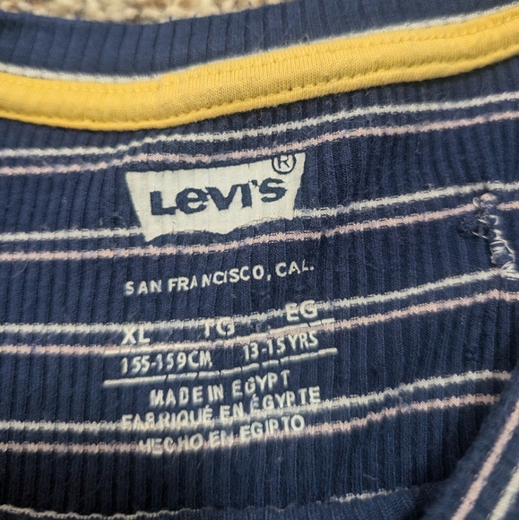 Levi's Little Girls Striped Baby Tee Shirt - Picture 5 of 12